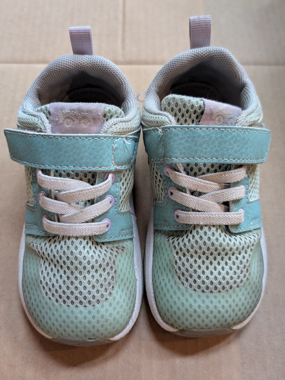 See Kai Run Mint Green and Light Pink Kids Sneakers